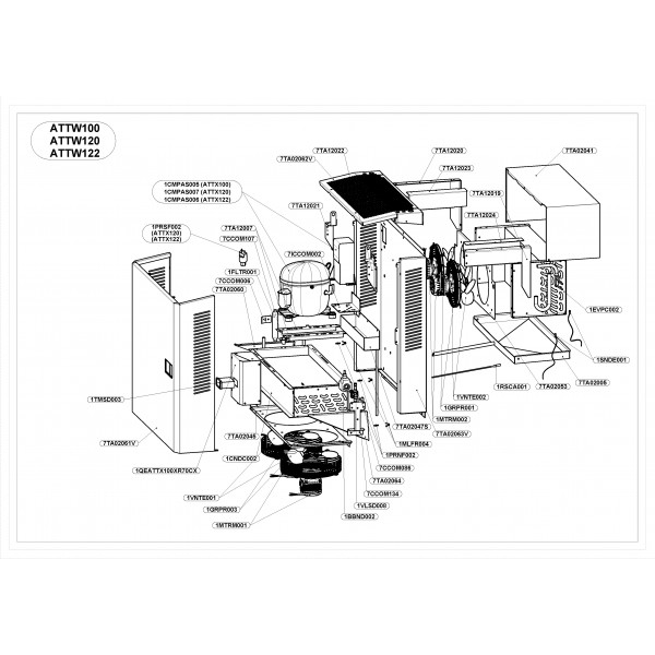 ATTW100 ATTW120 & ATTW122 RANGE LEFT LOWER CONDENSER HOLDER