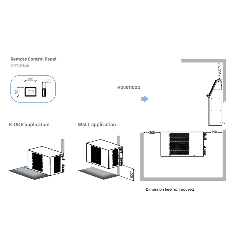 Split Systems SWTAW050 With WallMounted Evaporator Capacity 24.5